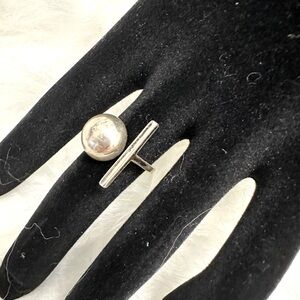 Contemporary Silver Statement Ring